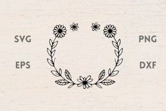 Summer Flowers laurel SVG Product Image 1