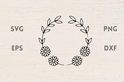 Summer Floral laurel SVG Product Image 1