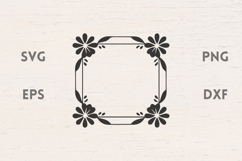 Floral geometric frame SVG Product Image 1