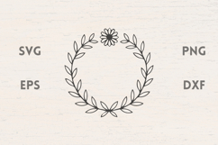 Wildflower laurel frame SVG Product Image 1