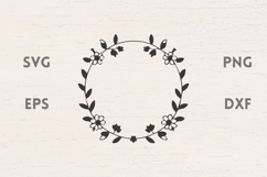 Floral frame SVG Product Image 1