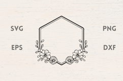 Vintage Flower frame SVG Product Image 1