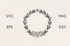 Leaves and Flowers Wildflower laurel SVG Product Image 1