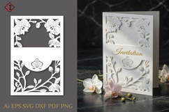 Orchid Floral Frame / Cut File Product Image 1