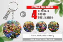 Keychain Flower and Butterfly Product Image 1