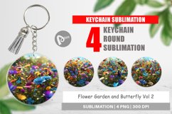 Keychain Flower and Butterfly Product Image 1