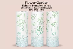 flower garden spring skinny tumbler sublimation design for 20oz and 30oz skinny tumbler sublimation wrap