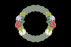 Flower geometric frame ornament graphic Product Image 2