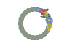 Flower geometric frame ornament isolated Product Image 1