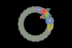 Flower geometric frame ornament isolated Product Image 2