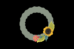 Flower geometric frame ornament vector Product Image 2