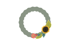 Flower geometric frame ornament vector Product Image 1