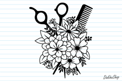 Floral Hairstylist Svg, Hairdresser Svg, Flower Salon Svg Product Image 2
