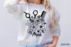 Floral Hairstylist Svg, Hairdresser Svg, Flower Salon Svg Product Image 6