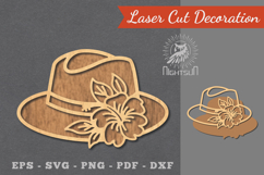 Flower Hat Laser Cut Decoration Product Image 1