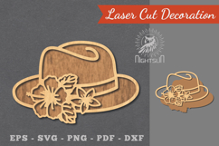 Flower Hat Laser Cut Decoration Product Image 1