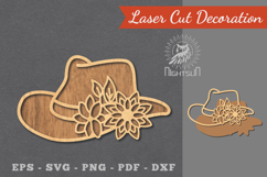 Flower Hat Laser Cut Decoration Product Image 1