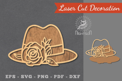 Flower Hat Laser Cut Decoration Product Image 1