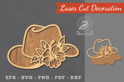 Flower Hat Laser Cut Decoration Product Image 1