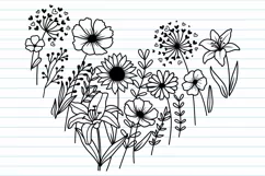Flower in Heart Svg, wildflower Svg, Flowers Svg Product Image 10