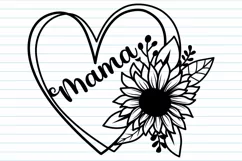 Flower Heart Svg, Heart With Flower Svg, Sunflower Svg. Product Image 8