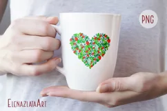Heart, flower watercolor clipart. Valentines Day Product Image 3