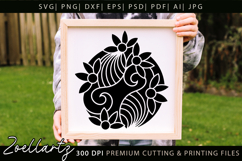 Flower Illustration Abstract Floral SVG Zentangle T-shirt Product Image 2