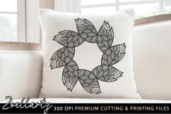 Flower Illustration Floral Mandala SVG PNG EPS DXF Cut File Product Image 1