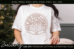 Flower Illustration Abstract Floral SVG Zentangle T-shirt Product Image 4