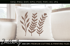 Floral Stems SVG Flower Illustrations T-shirt Mug Pillows Product Image 6