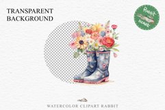 Flower In Boots Floral Wreath Clipart PNG Scrapbooking Image Nursery Watercolor Transparent wedding invitation shirt designs sublimation printable digital bloom watercolor floral wreath, flowers bucket clipart, sublimation nursery drawing, wedding invitat