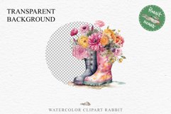 Flower In Boots Floral Wreath Clipart PNG Scrapbooking Image Nursery Watercolor Transparent wedding invitation shirt designs sublimation printable digital bloom watercolor floral wreath, flowers bucket clipart, sublimation nursery drawing, wedding invitat