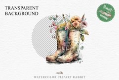 Flower In Boots Floral Wreath Clipart PNG Scrapbooking Image Nursery Watercolor Transparent wedding invitation shirt designs sublimation printable digital bloom watercolor floral wreath, flowers bucket clipart, sublimation nursery drawing, wedding invitat