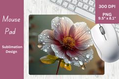 Flower in dew Sublimation PNG for Mouse Pad 3 Product Image 1