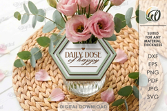 3D Flower Jar Topper Laser Cut. Mason Jar Topper SVG Product Image 1