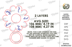 3D Flower Jar Topper Laser Cut. Mason Jar Topper SVG Product Image 2