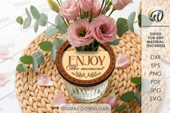 3D Flower Jar Topper Laser Cut. Mason Jar Topper SVG Product Image 1