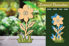 Flower Laser Cut Decoration SVG Product Image 1