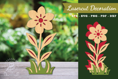 Flower Laser Cut Decoration SVG Product Image 1