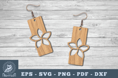 Flower Laser Cut Earrings SVG Product Image 1