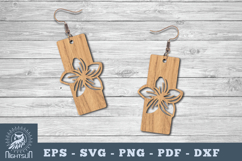 Flower Laser Cut Earrings SVG Product Image 1