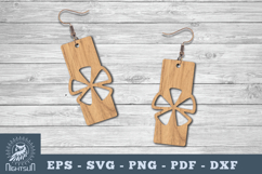 Flower Laser Cut Earrings SVG Product Image 1
