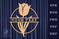 Flower Lasercut Split Monogram SVG Product Image 1