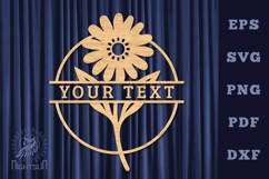 Flower Lasercut Split Monogram SVG Product Image 1