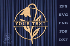 Flower Lasercut Split Monogram SVG Product Image 1