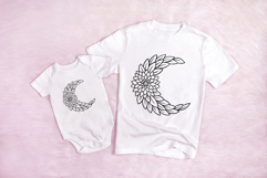 Flower Leaf Moon Wreath Flower Graphic Clipart PNG Product Image 3