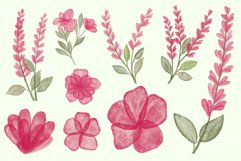 Flower Leaf Watercolor Vector Set Product Image 1