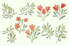 flower leaf with watercolor collection Product Image 1