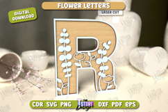 Flower Letter | Alphabet | Floral | 3D Decorative Letter|CNC Product Image 1