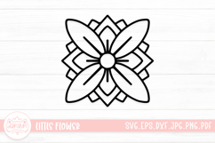 Cute Little Flower Mandala SVG Cut File Product Image 1